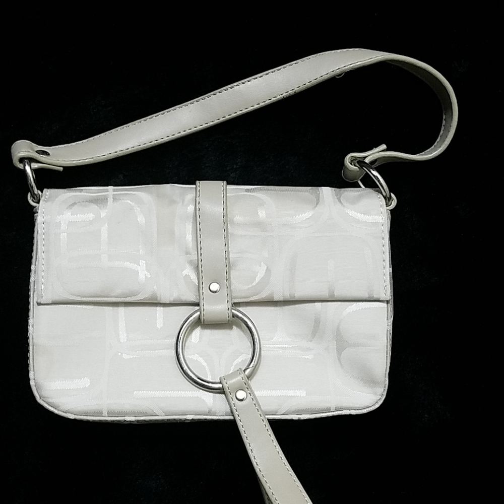 Express signature tan mini purse